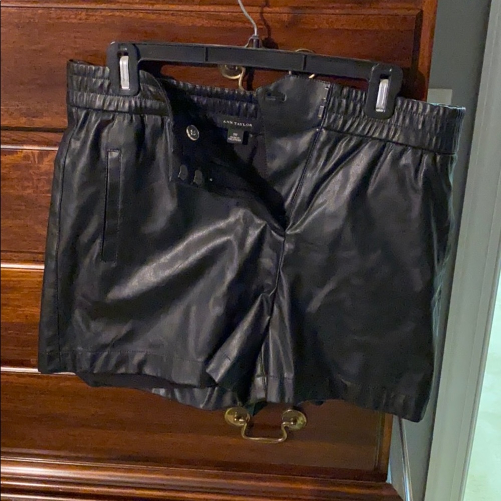 Vegan leather shorts by Ann Taylor